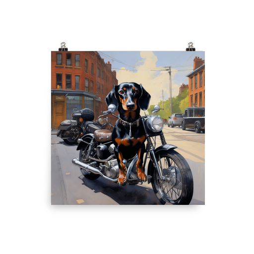 PugMug Custom Black Dachshund Poster