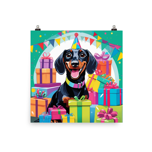 PugMug Custom Black Dachshund Poster