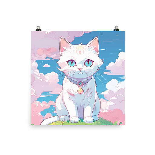 PugMug Custom White Companion Cat Poster