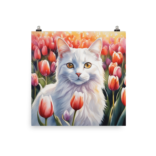 PugMug Custom White Companion Cat Poster