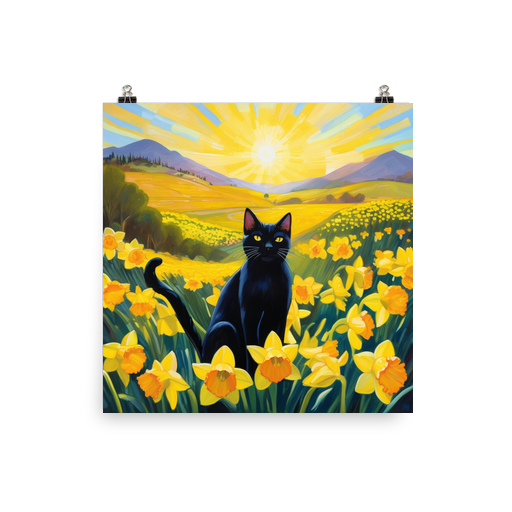 PugMug Custom Black Companion Cat Poster