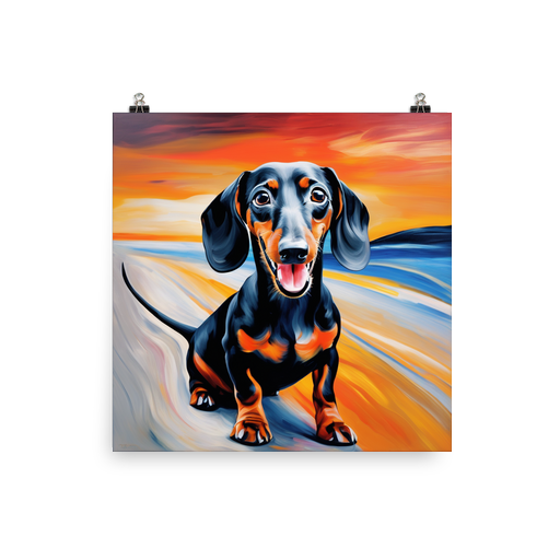 PugMug Custom Black Dachshund Poster
