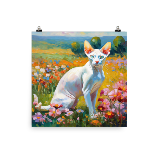 PugMug Custom White Sphynx Cat Poster