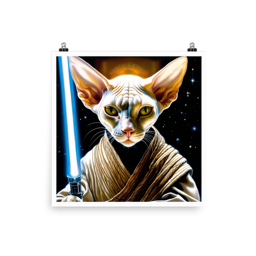 PugMug Custom White Sphynx Cat Poster