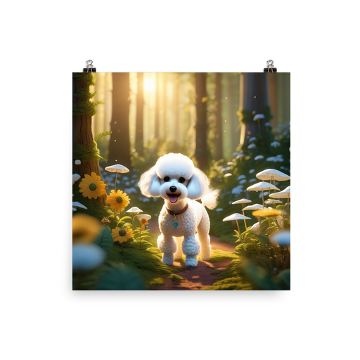 PugMug Custom White Poodle Poster