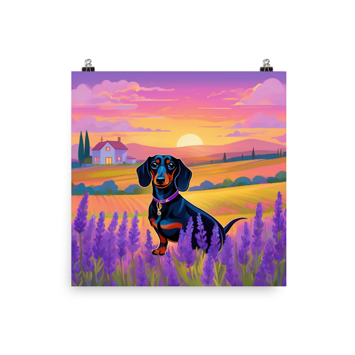PugMug Custom Black Dachshund Poster