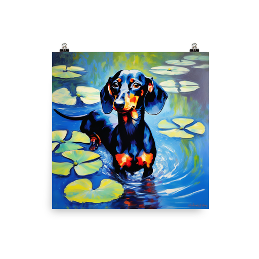 PugMug Custom Black Dachshund Poster