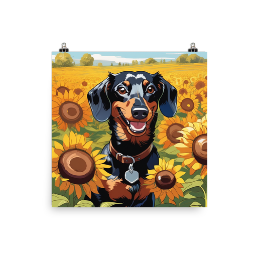 PugMug Custom Black Dachshund Poster