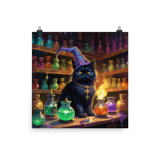 PugMug Custom Black Persian Cat Poster