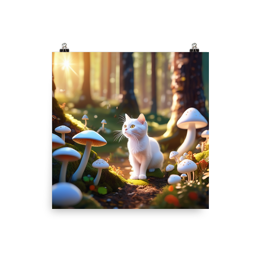 PugMug Custom White Companion Cat Poster