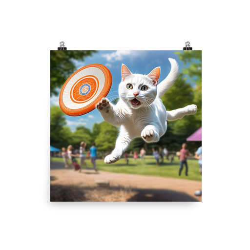 PugMug Custom White Companion Cat Poster