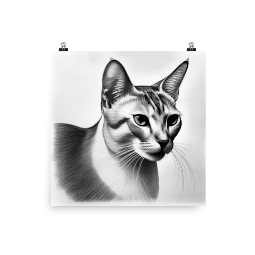PugMug Custom White Abyssinian Cat Poster