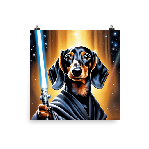 PugMug Custom Black Dachshund Poster