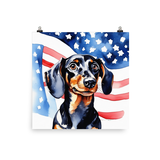 PugMug Custom Black Dachshund Poster