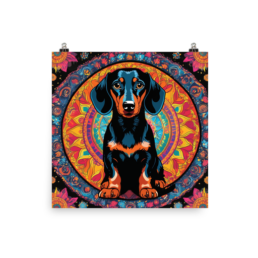 PugMug Custom Black Dachshund Poster