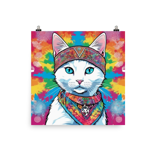 PugMug Custom White Companion Cat Poster