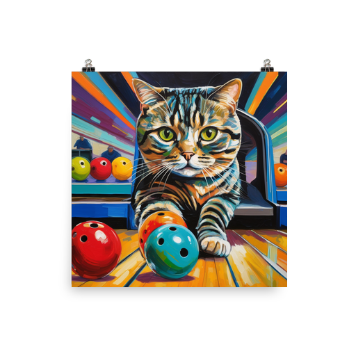 PugMug Custom Tabby Scottish Fold Cat Poster