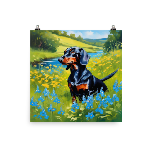 PugMug Custom Black Dachshund Poster