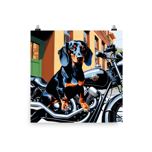 PugMug Custom Black Dachshund Poster