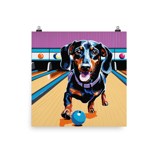 PugMug Custom Black Dachshund Poster