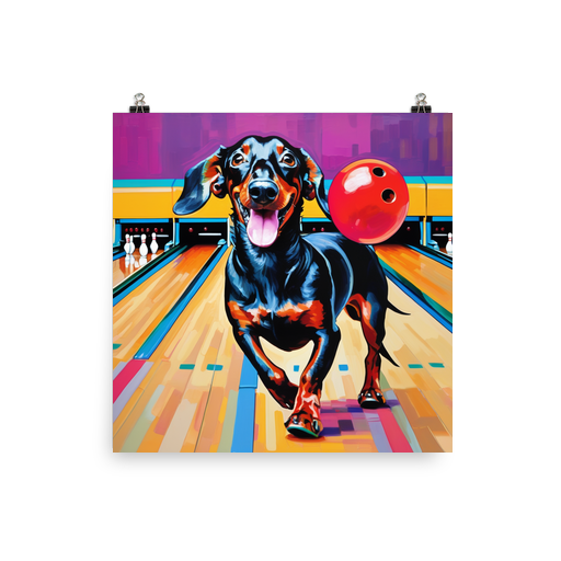 PugMug Custom Black Dachshund Poster