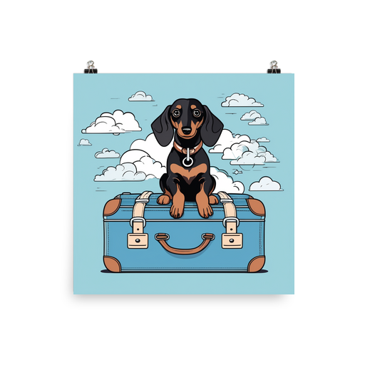 PugMug Custom Black Dachshund Poster