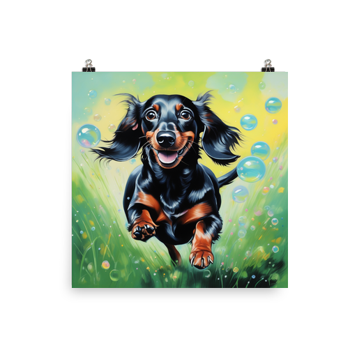 PugMug Custom Black Dachshund Poster