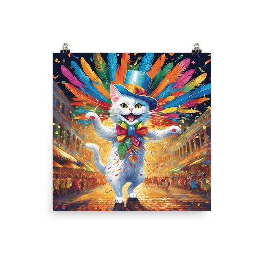 PugMug Custom White Companion Cat Poster