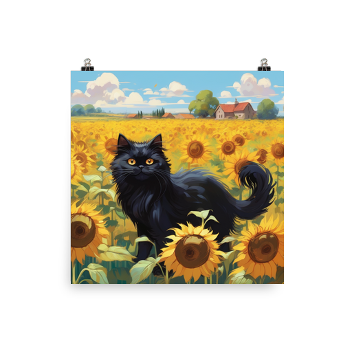 PugMug Custom Black Persian Cat Poster