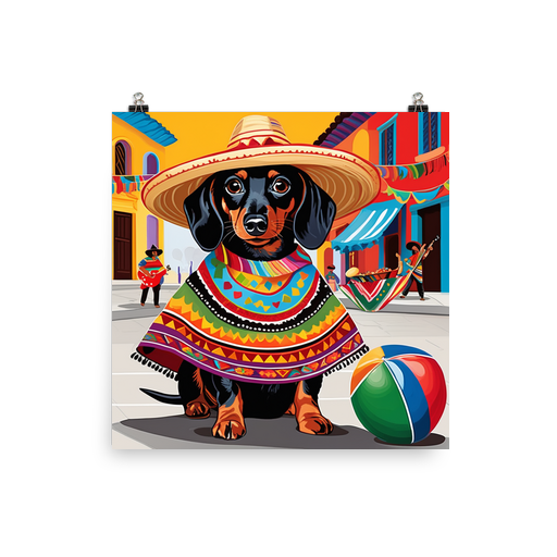 PugMug Custom Black Dachshund Poster