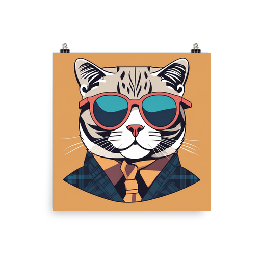 PugMug Custom Tabby Scottish Fold Cat Poster
