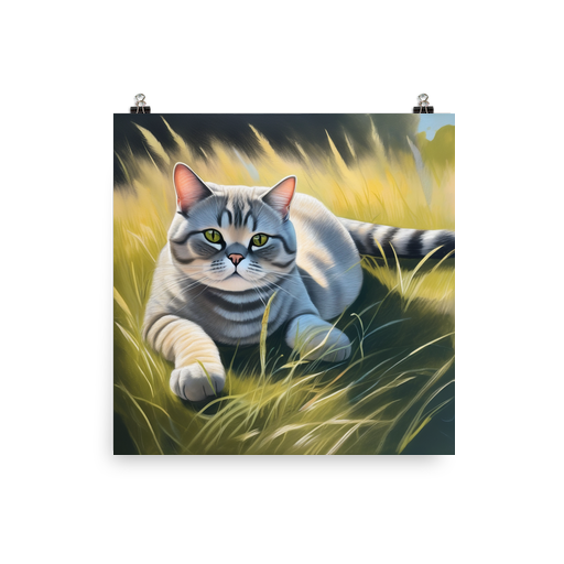 PugMug Custom Tabby British Shorthair Cat Poster