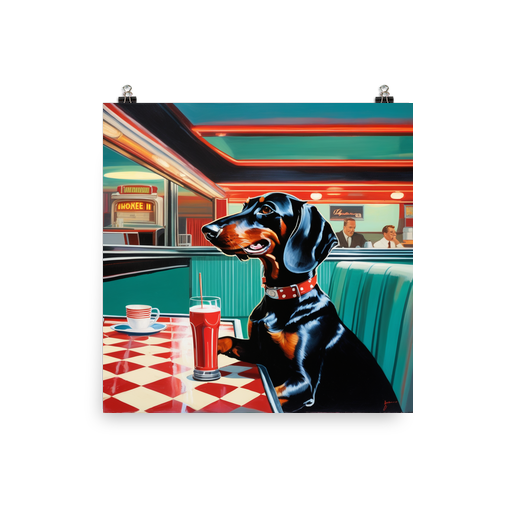 PugMug Custom Black Dachshund Poster