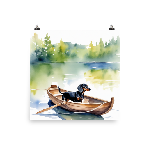 PugMug Custom Black Dachshund Poster