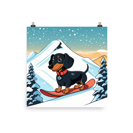 PugMug Custom Black Dachshund Poster
