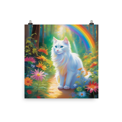 PugMug Custom White Companion Cat Poster