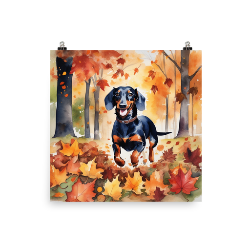 PugMug Custom Black Dachshund Poster