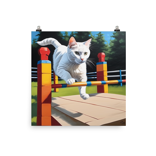 PugMug Custom White Companion Cat Poster