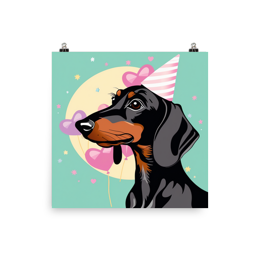 PugMug Custom Black Dachshund Poster