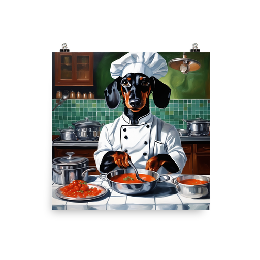 PugMug Custom Black Dachshund Poster