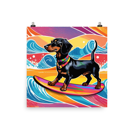 PugMug Custom Black Dachshund Poster