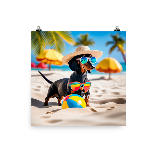 PugMug Custom Black Dachshund Poster