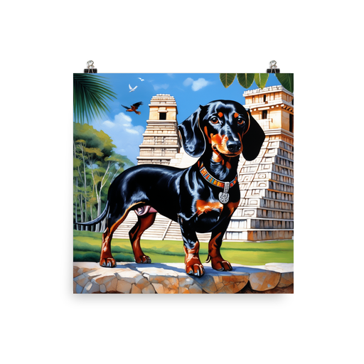 PugMug Custom Black Dachshund Poster