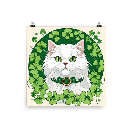 PugMug Custom White Persian Cat Poster