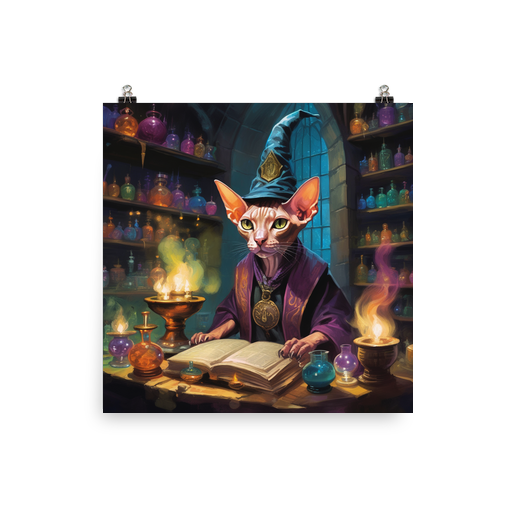 PugMug Custom Tabby Sphynx Cat Poster