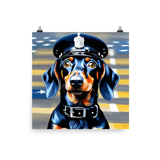 PugMug Custom Black Dachshund Poster