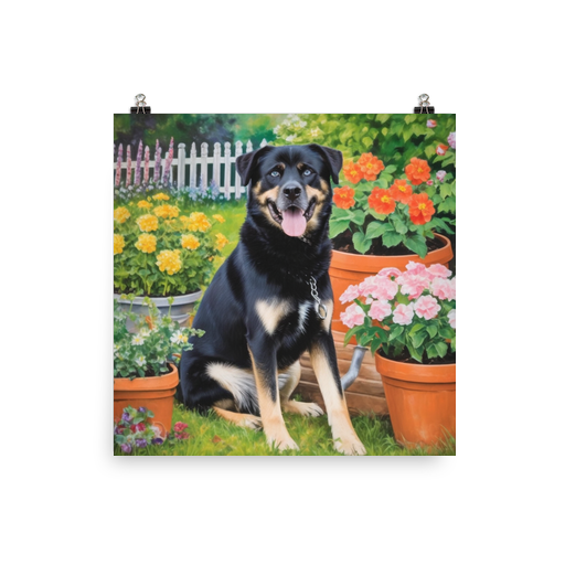 PugMug Custom Blue Poster