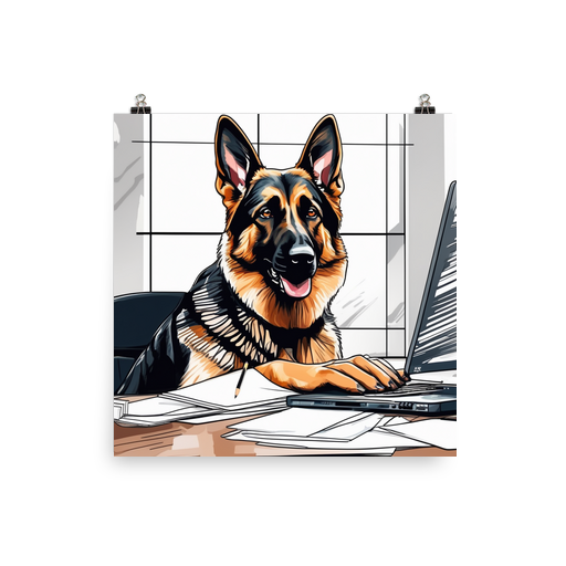 PugMug Custom German Shepherd Dog Poster