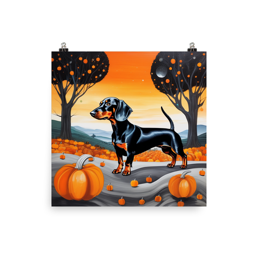 PugMug Custom Black Dachshund Poster