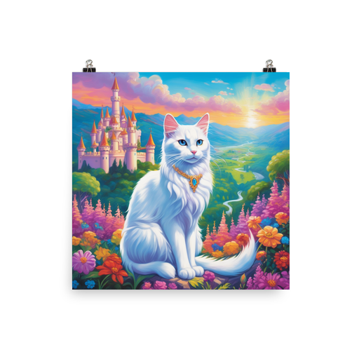 PugMug Custom White Companion Cat Poster